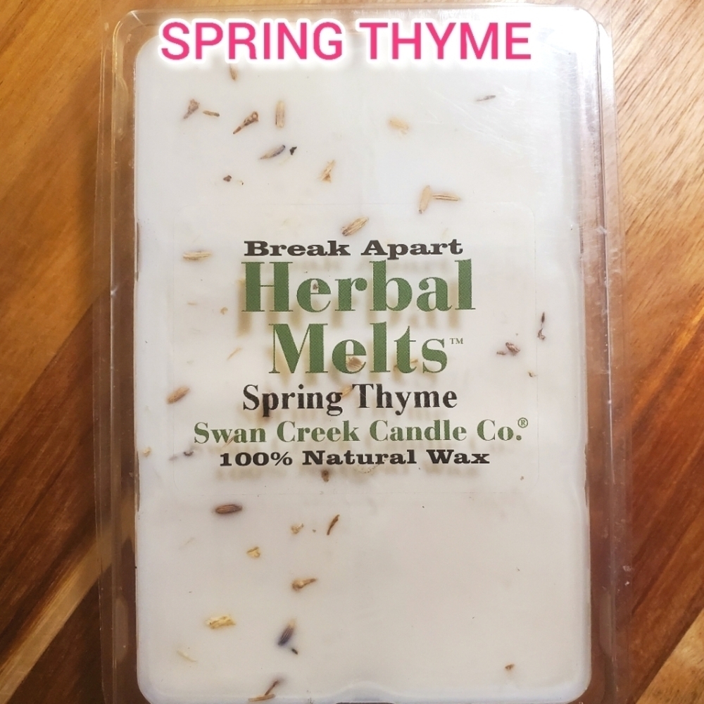 SPRING THYME by SWAN CREEK CANDLE CO. Herbal Melts 100% Natural Wax 5.25 oz NWT